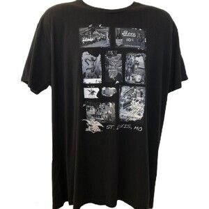 Anheuser Busch St. Louis MO Brewery Tour Men's Unisex Black Graphic T-shirt XL